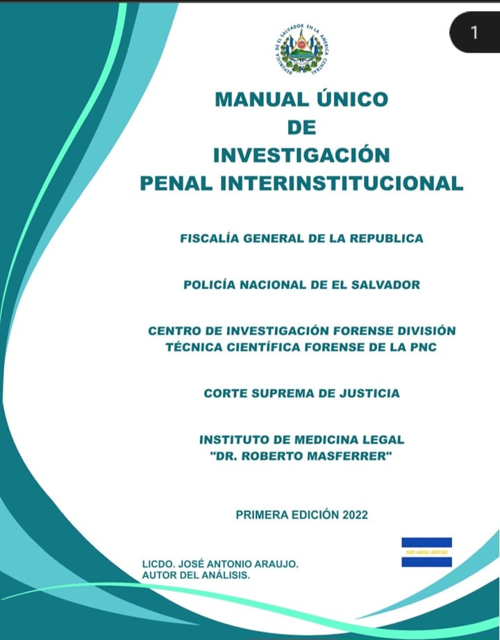 Portada Manual Único de Investigación Penal Interinstitucional